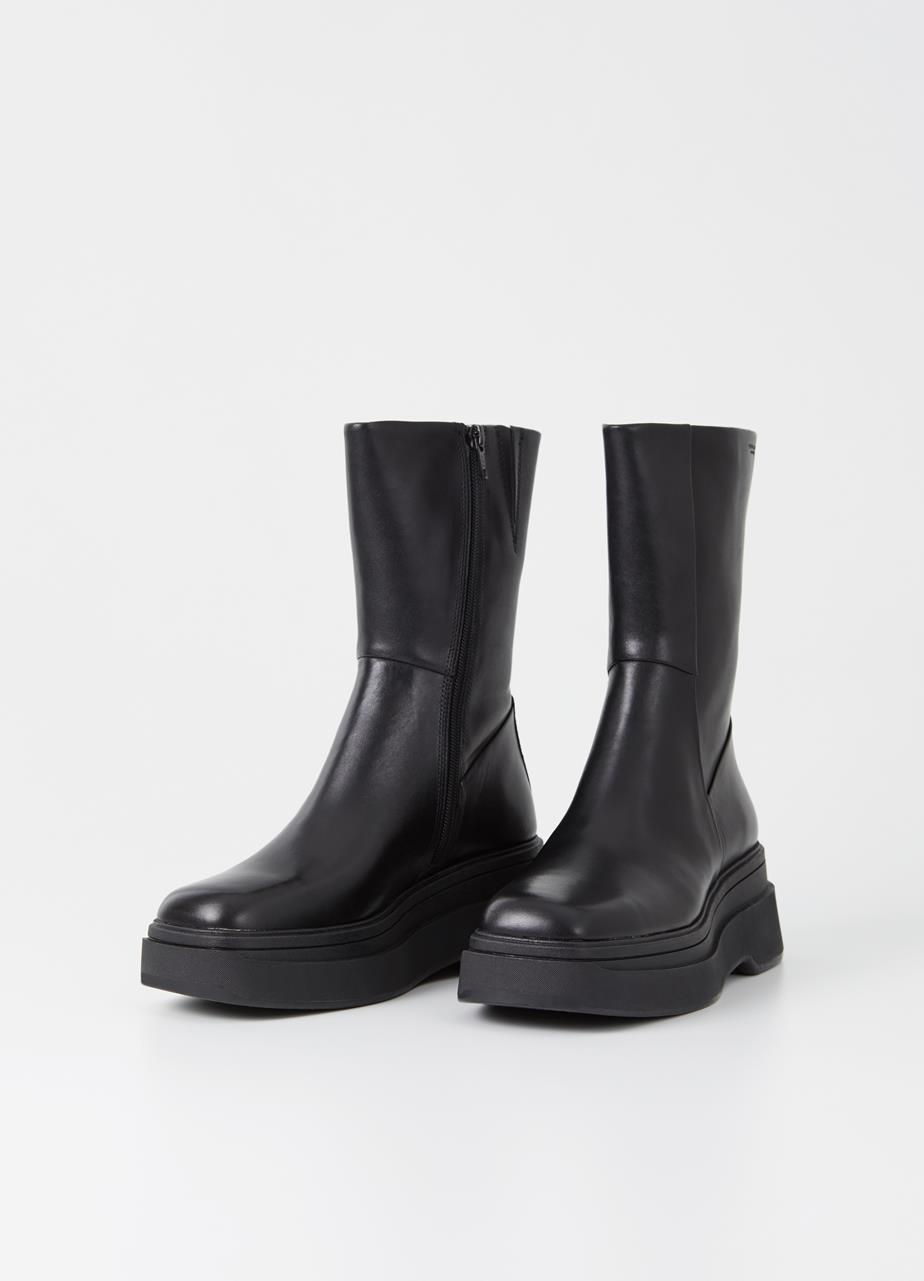 Carla Black Cow Leather Boots