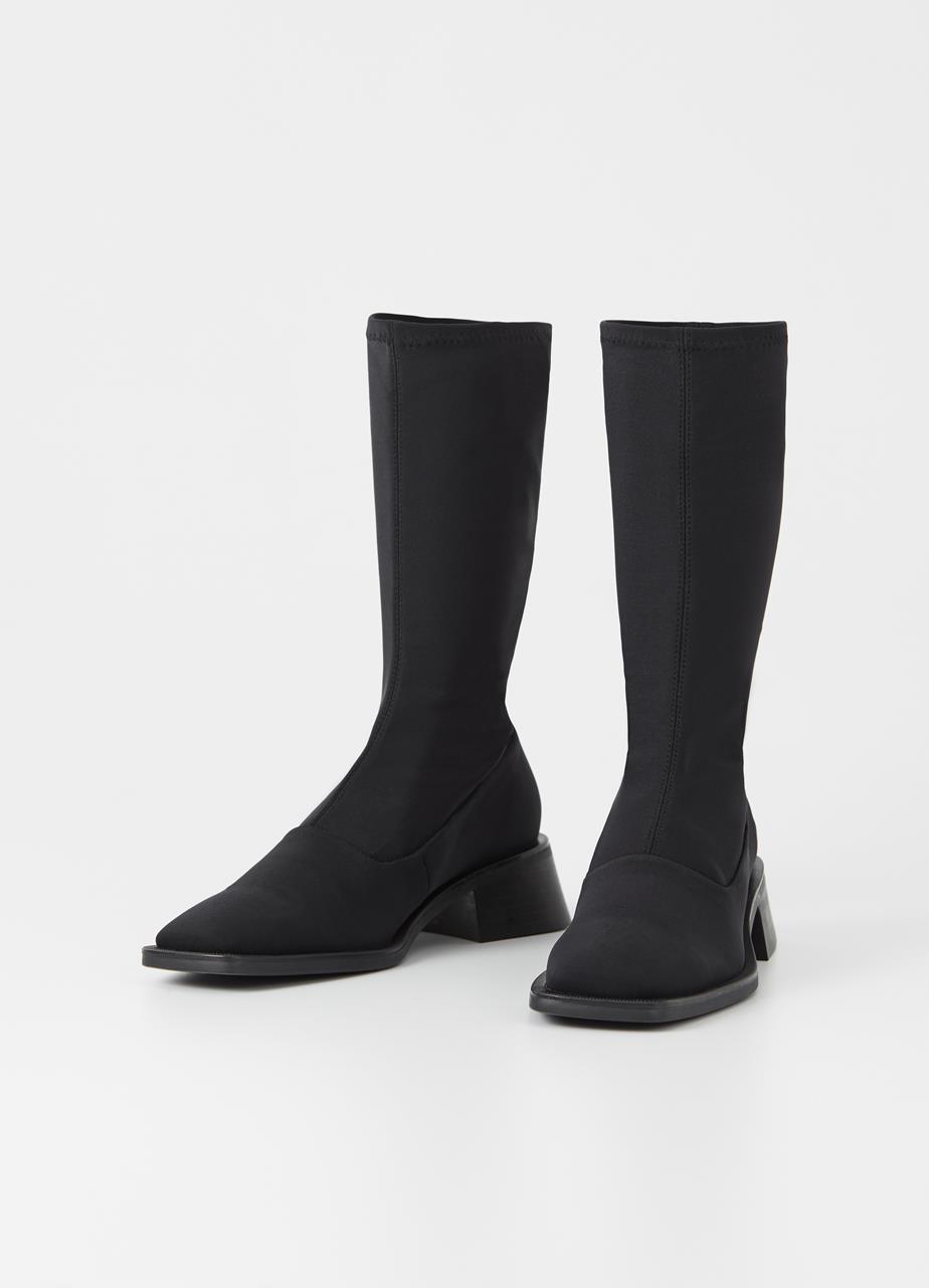 Blanca Black Textile Boots