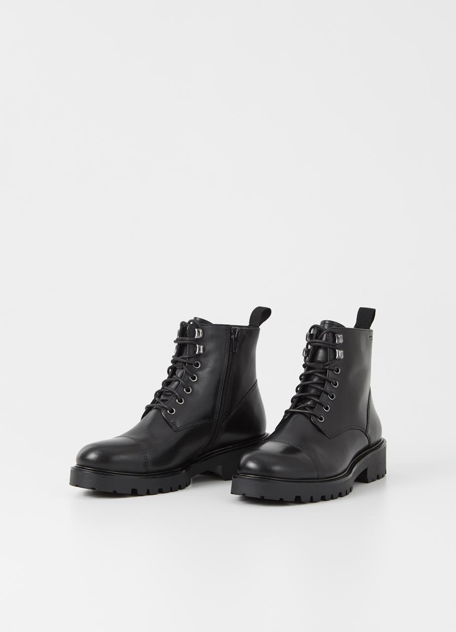 Kenova Black Cow Leather Boots