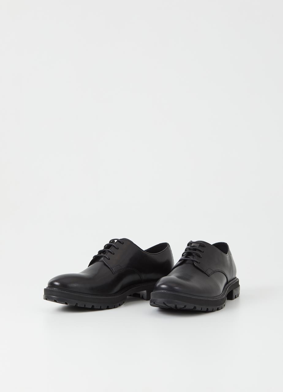 Johnny Black Cow Leather Shoes