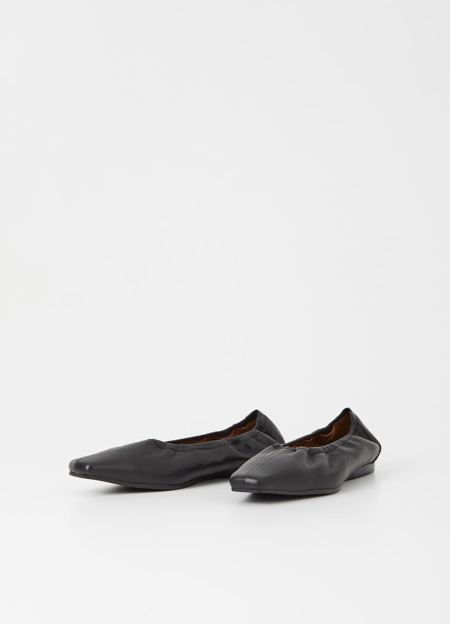 Wioletta Black Cow Leather Shoes