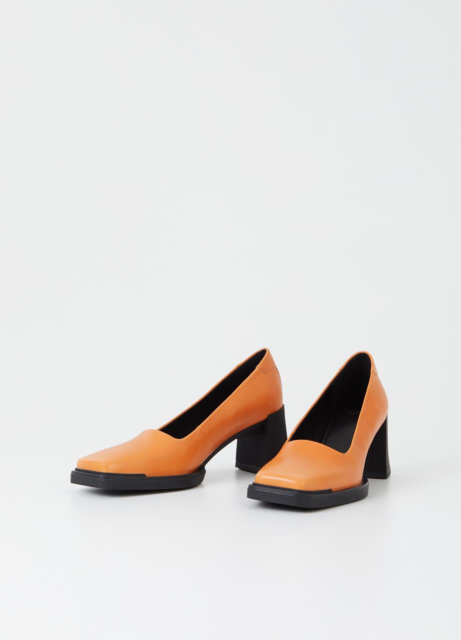 Edwina Orange läder
