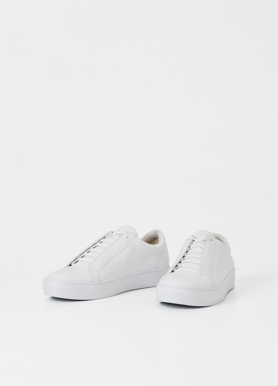 Zoe White Cow Leather Sneakers
