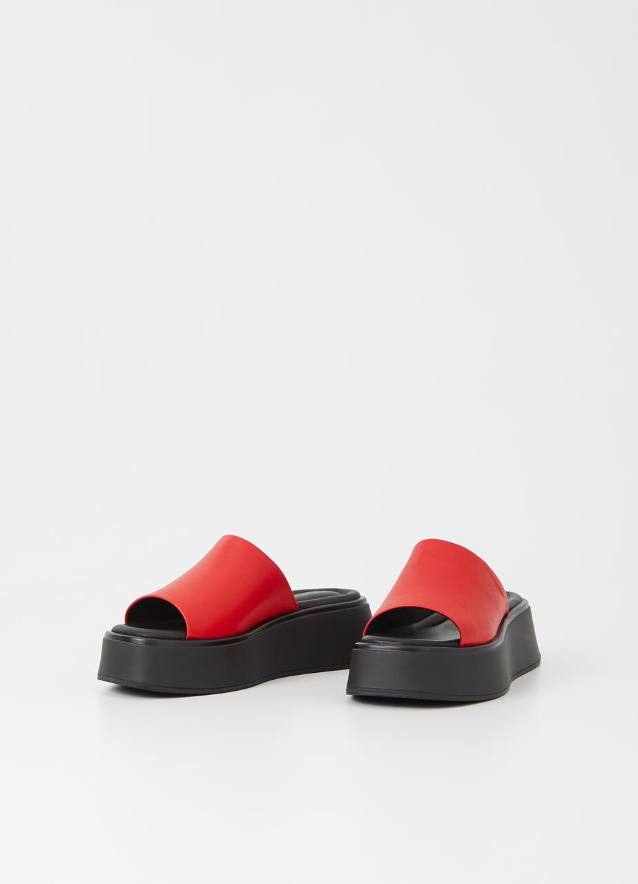 Courtney Röd Läder Sandaler