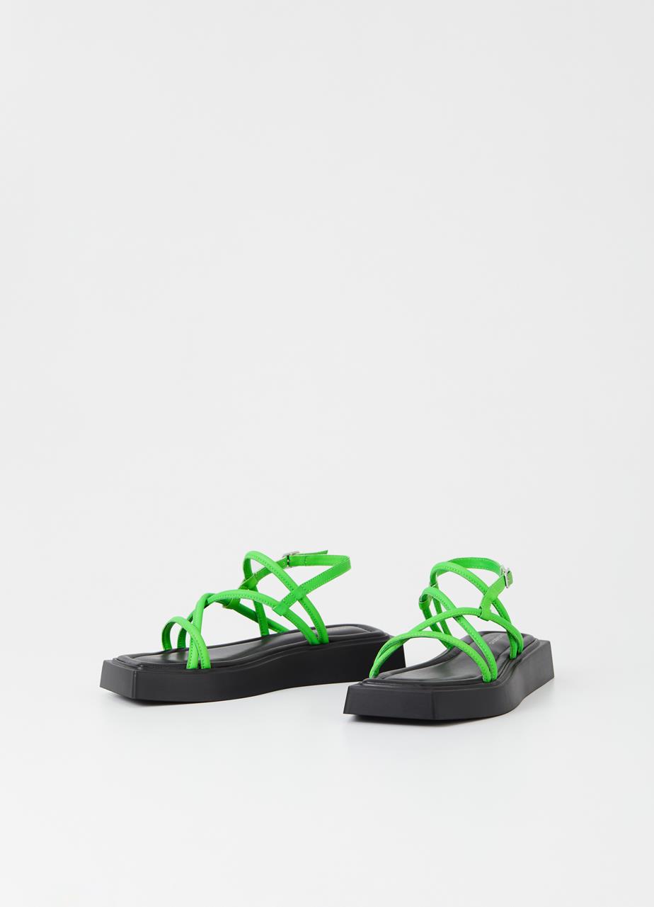 Evy Electric Green Cow Leather Sandals