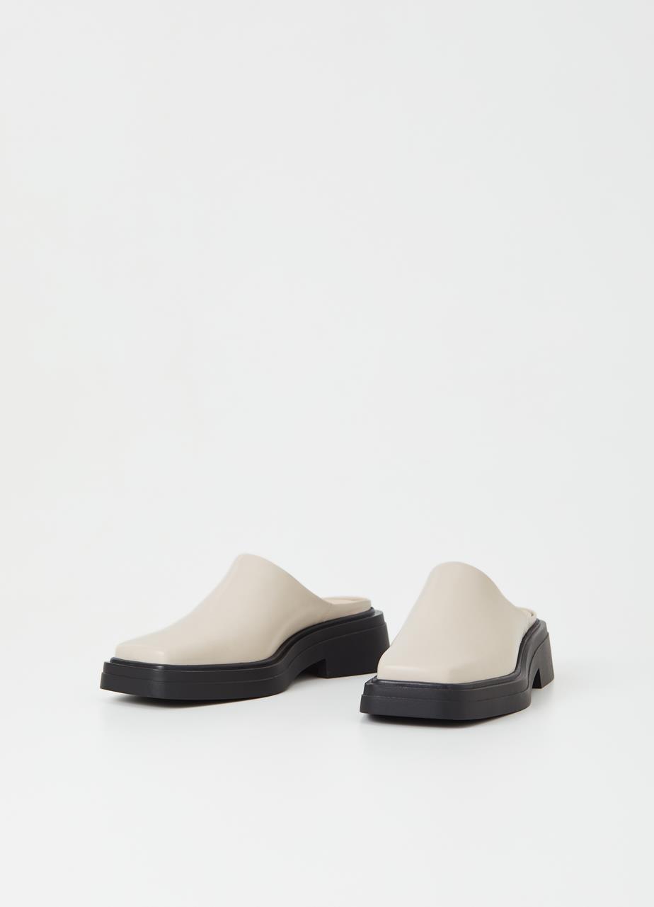 Eyra Off White Cow Leather Mules