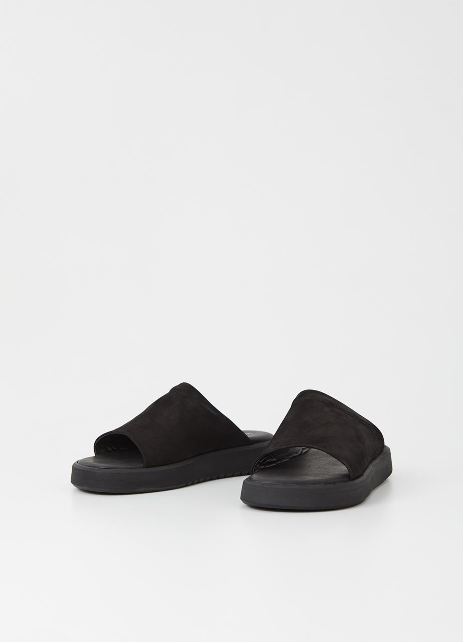 Nate Black Cow Leather Sandals
