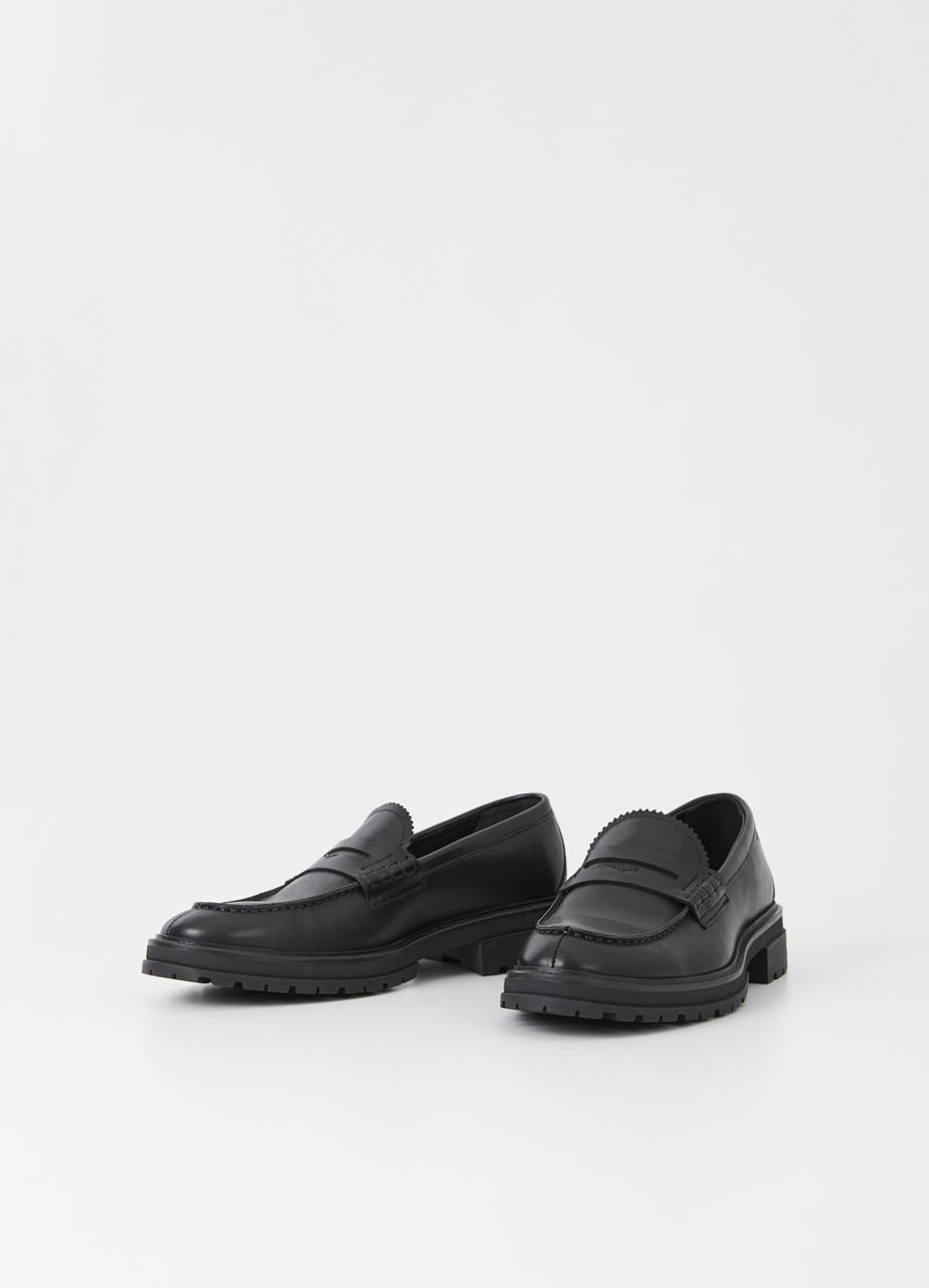 Project Leather Wide Platform Loafer in Black for Men Y Mens Shoes Slip-on shoes Loafers 