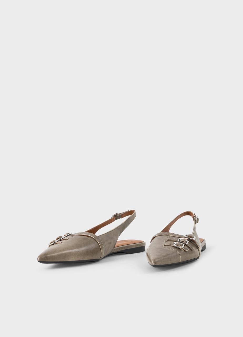 Hermine shoes Grey brush-off leather