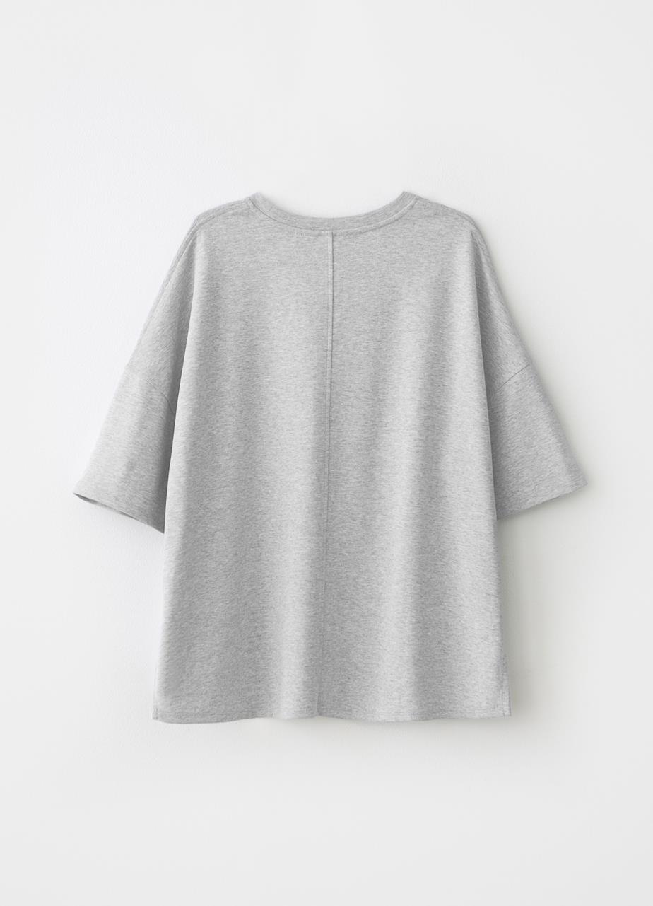 Boxy t-shirt Grau textilie