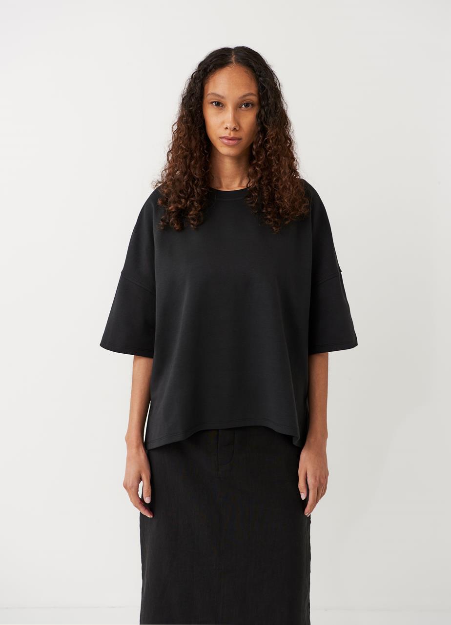 Boxy t-shirt Black textile