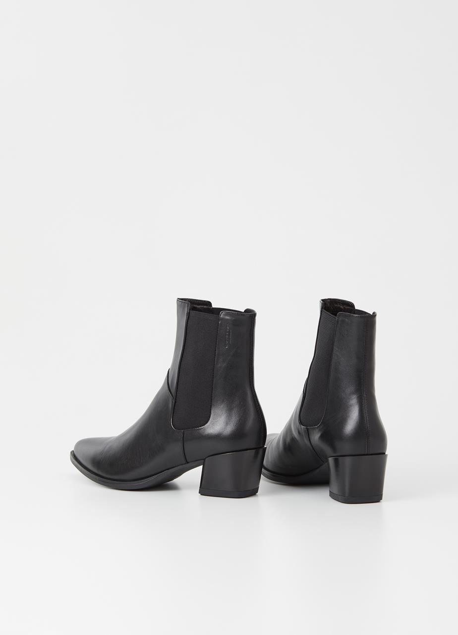 Lara Black Cow Leather Boots