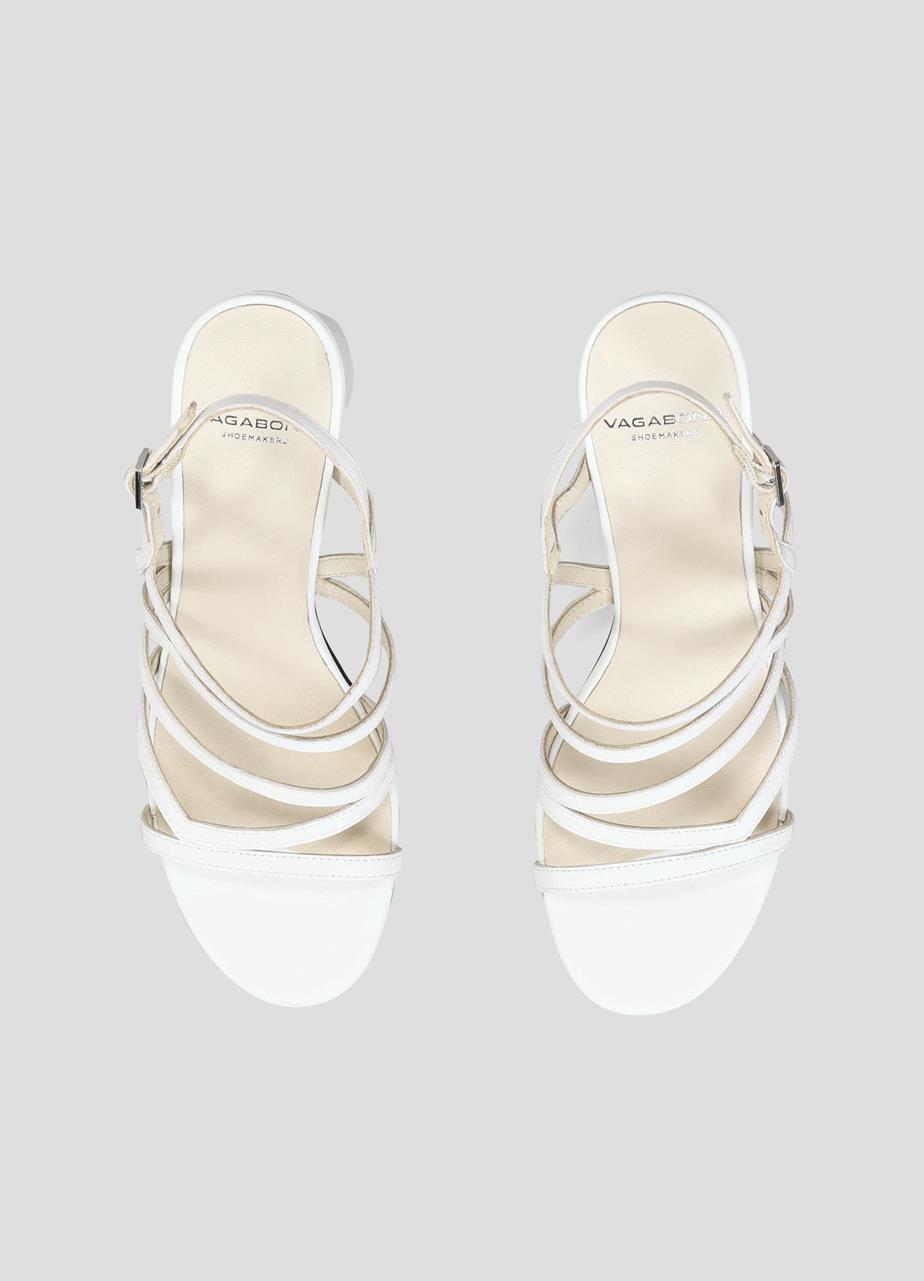 Penny White Goat Leather Sandals