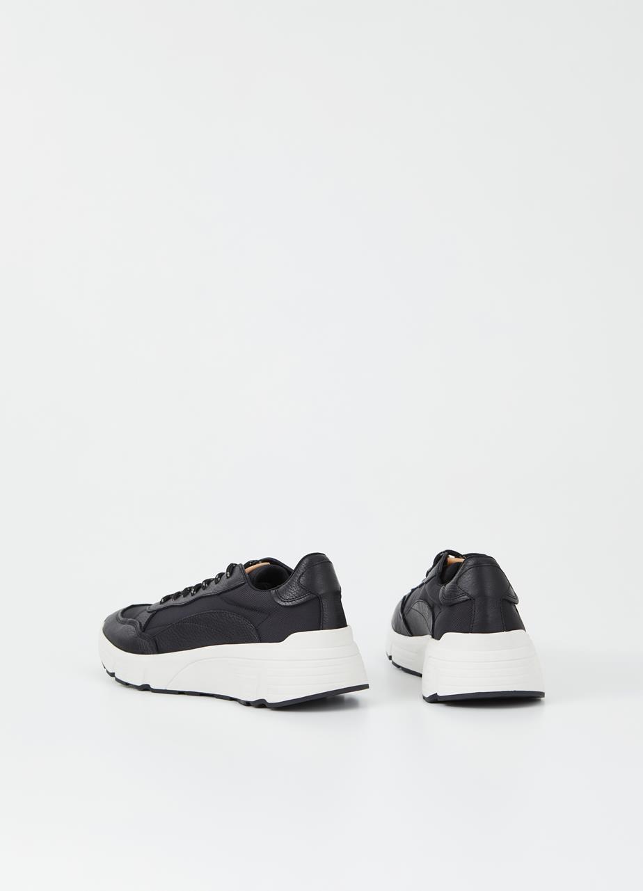 Quincy Black Cow Leather Sneakers