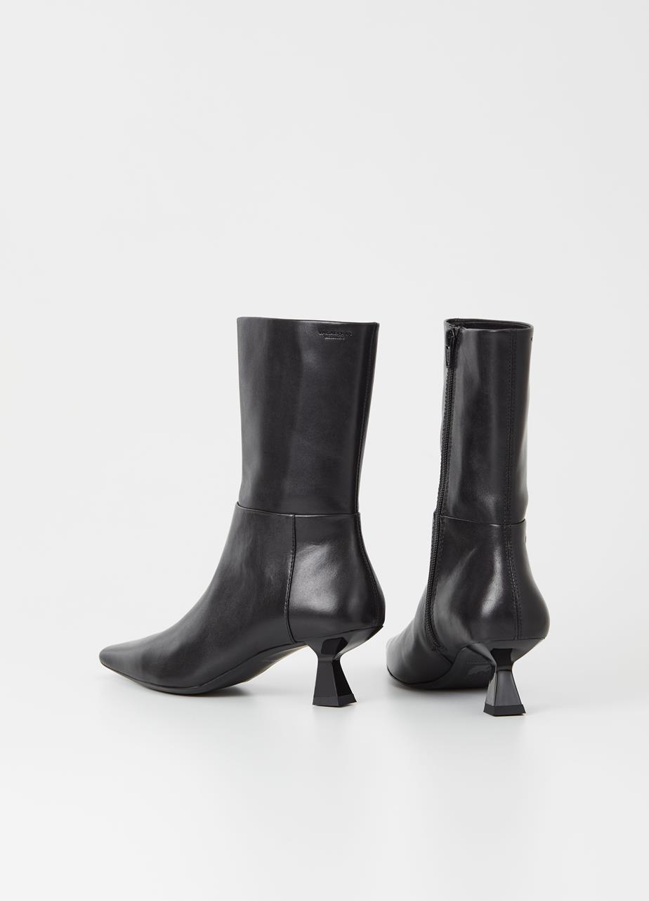 Lissie Black Cow Leather Boots