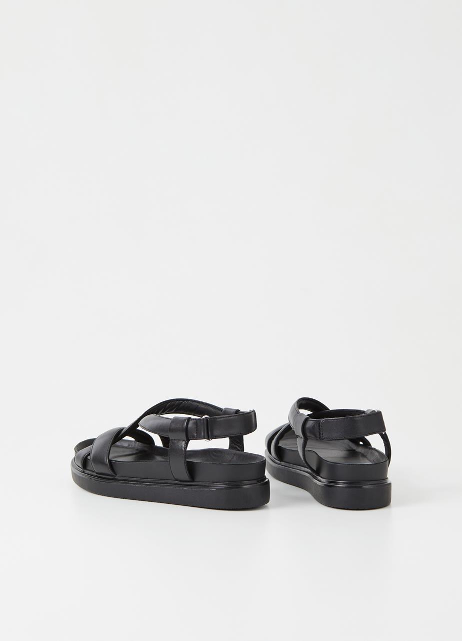 Erin Black Cow Leather Sandals