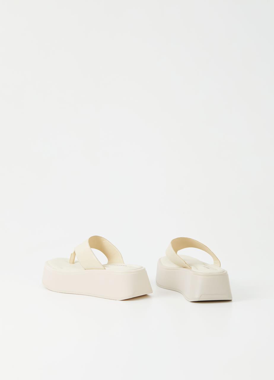 Courtney Off White Cow Leather Sandals