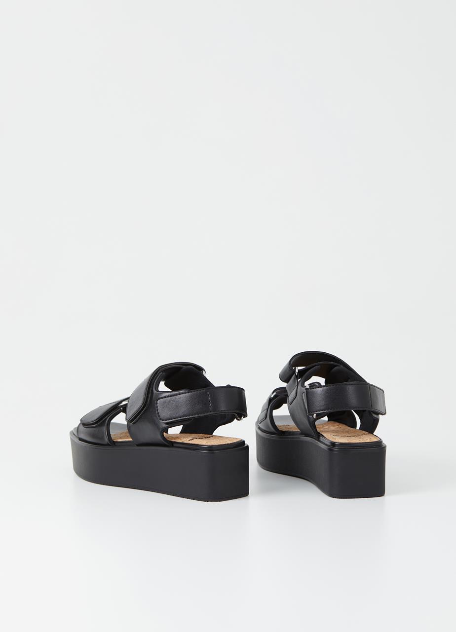 Bonnie Black Synthetic Sandals