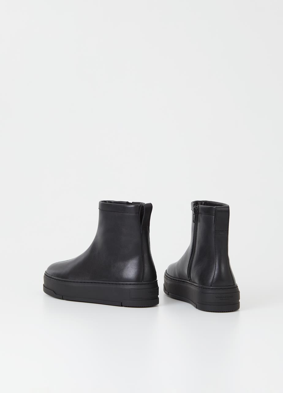 Judy Black/Black Cow Leather Boots