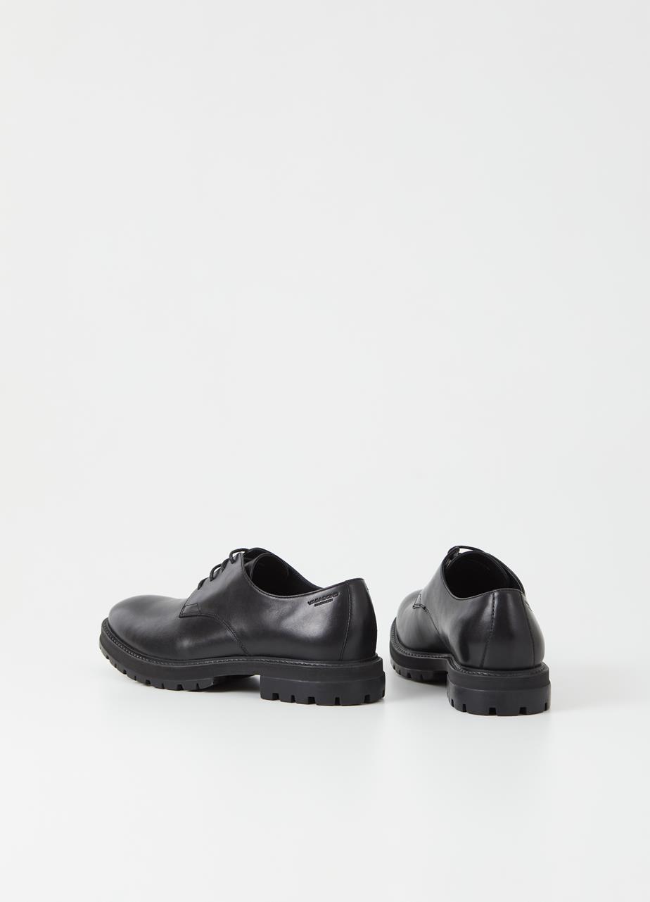 Johnny Black Cow Leather Shoes