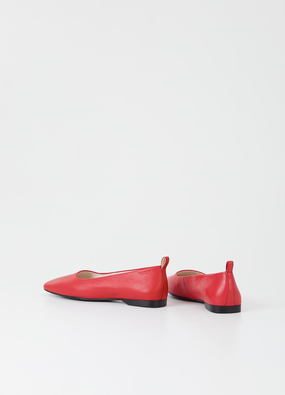 Delia Red Cow Leather Shoes