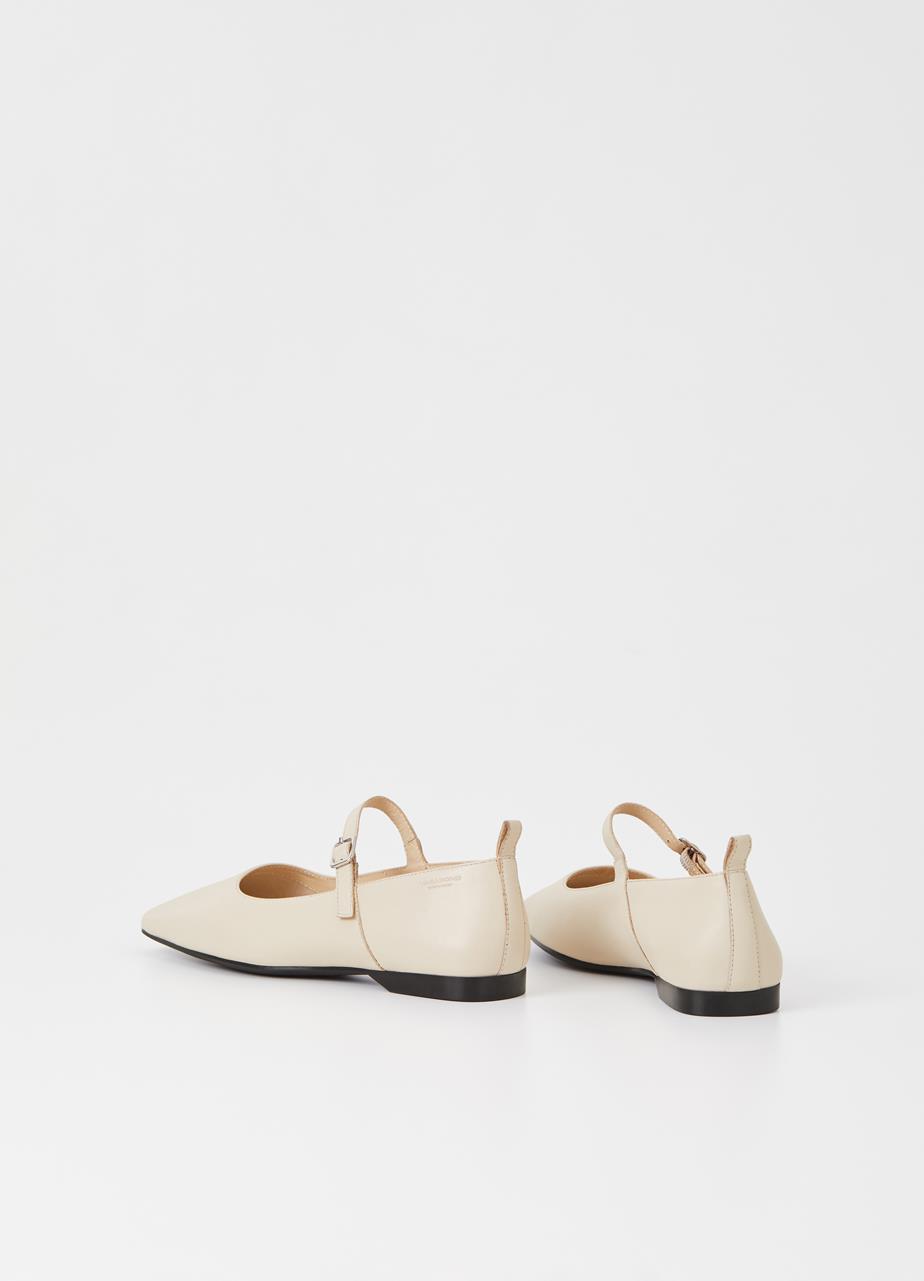 Delia Off White Cow Leather Shoes