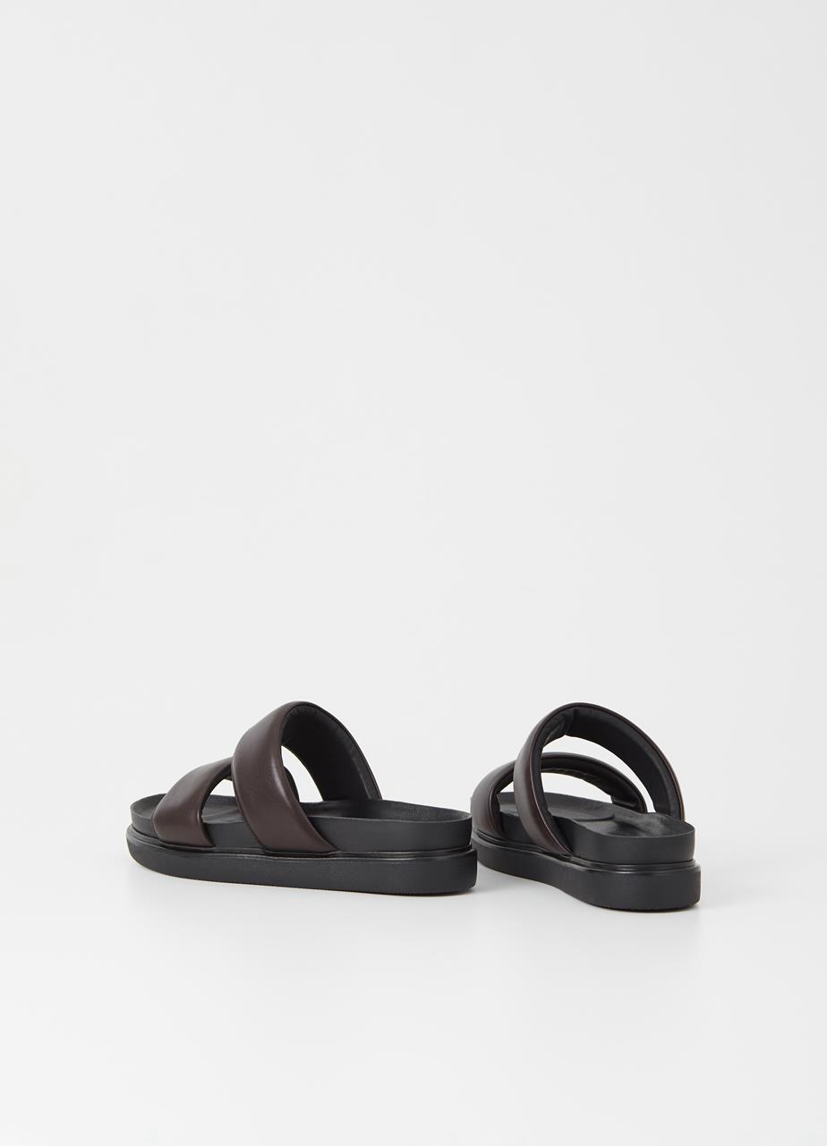 Erin Chocolate Cow Leather Sandals