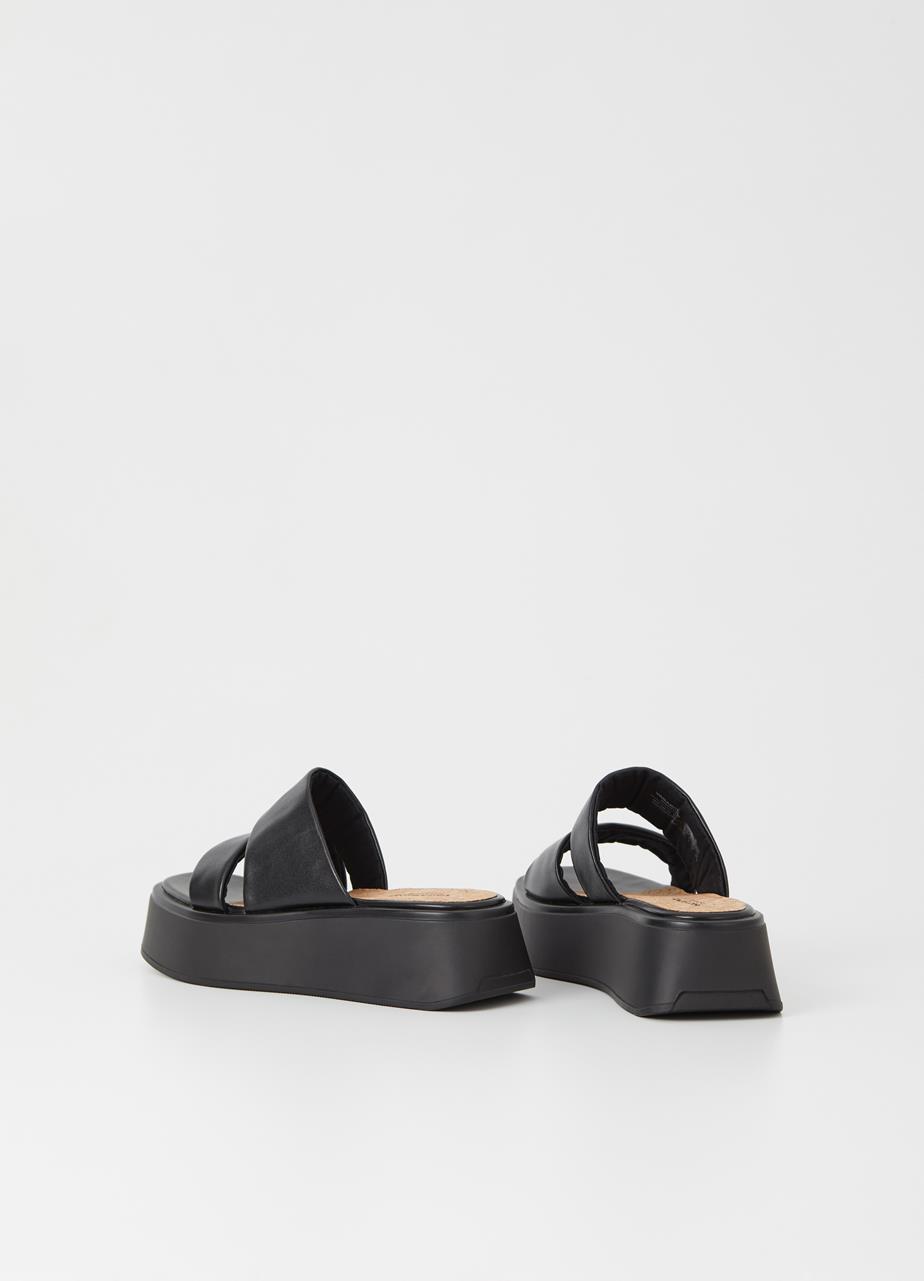 Courtney Black Synthetic Sandals
