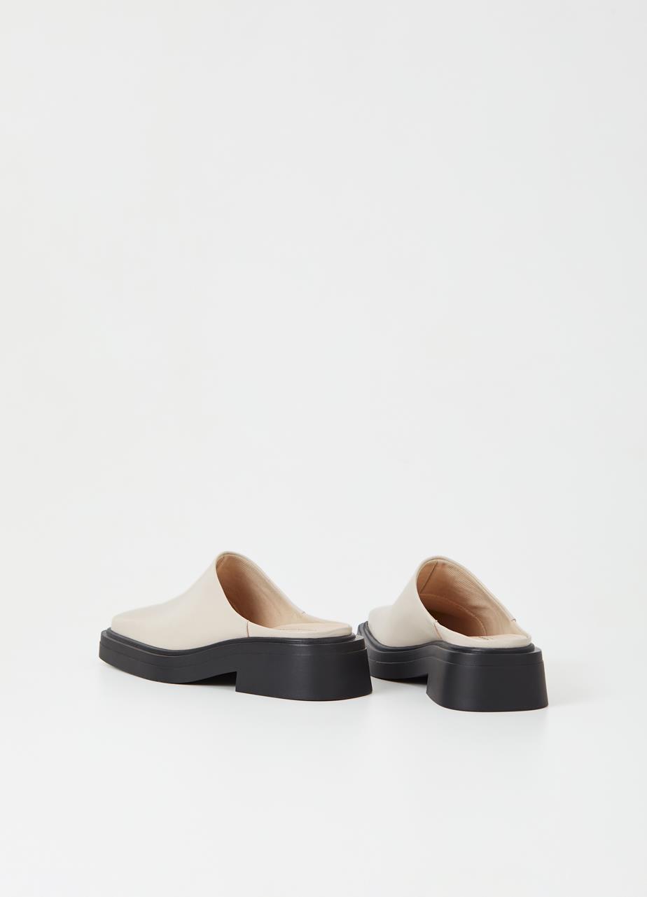 Eyra Off White Cow Leather Mules