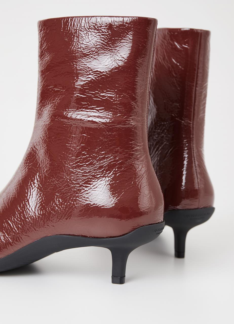 Lydia boots Dark Brown patent leather