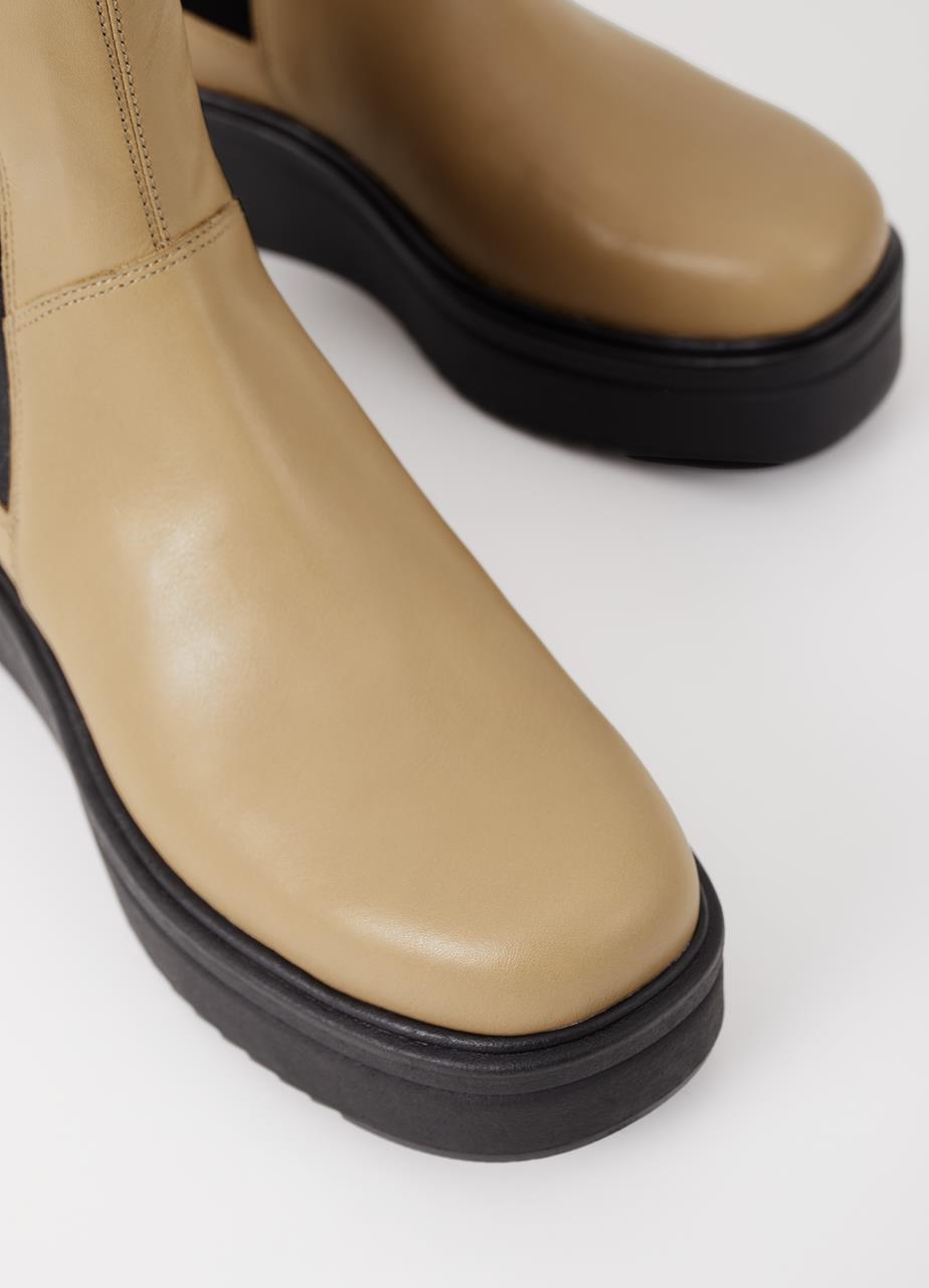 Tara boots Beige leather