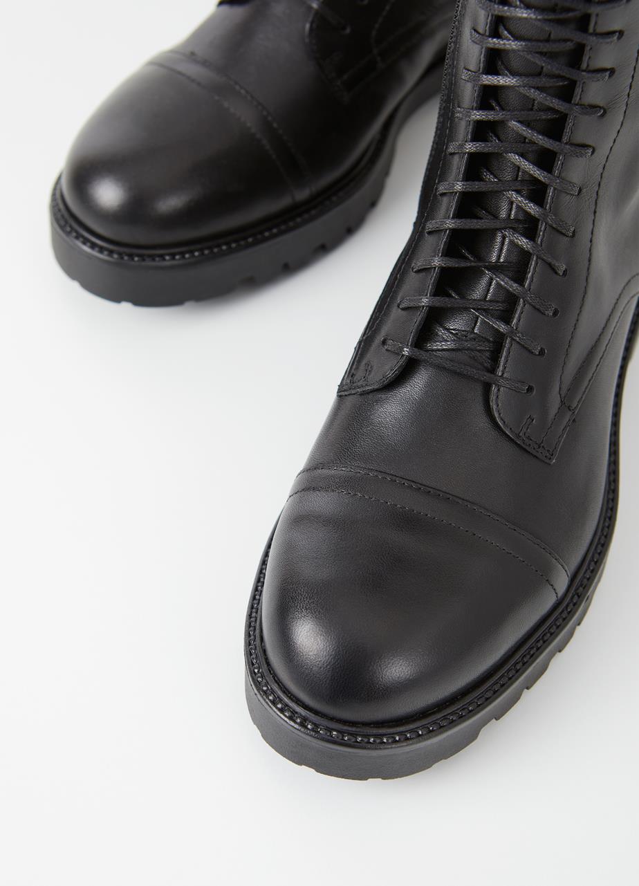 Kenova bottes Noir cuir