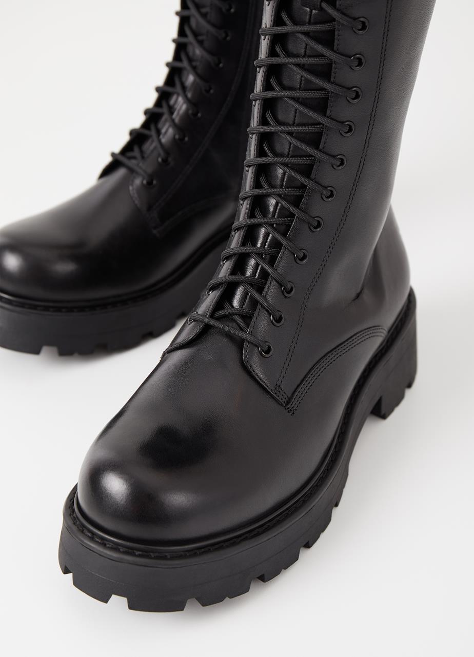 Cosmo 2.0 Black Cow Leather Tall Boots