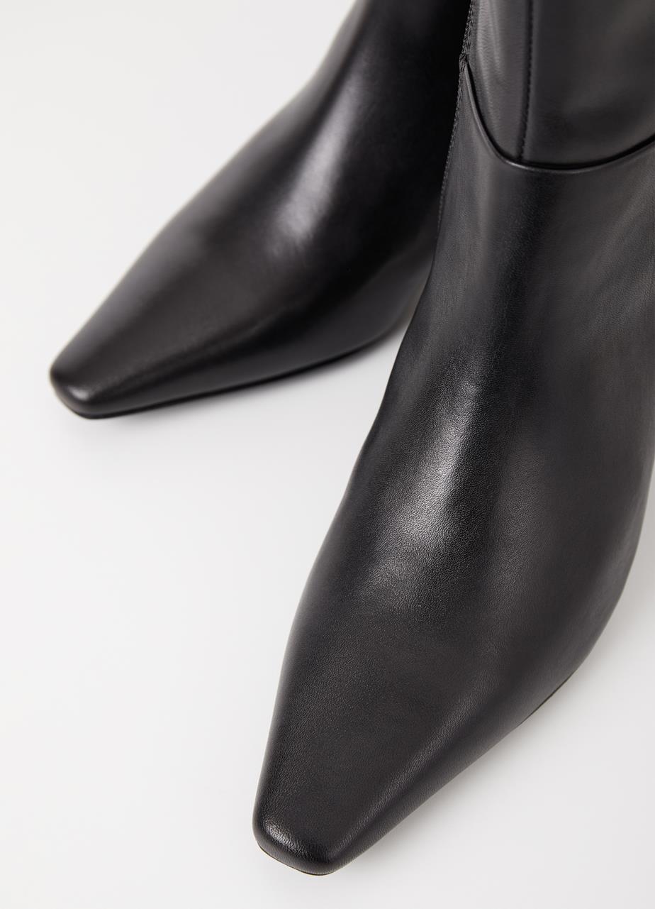 Lissie Black Cow Leather Boots
