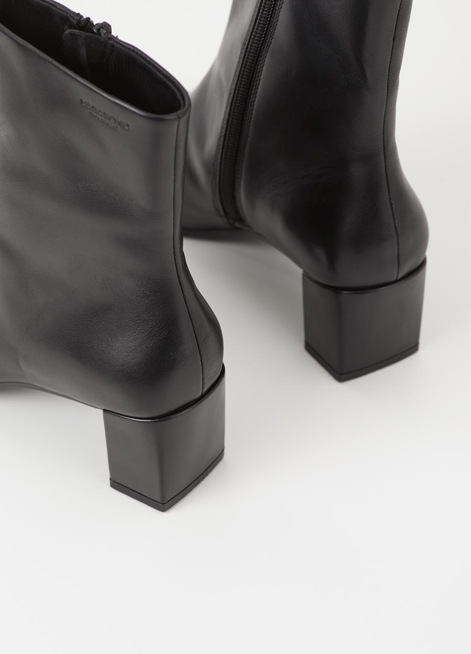 Tessa Black Cow Leather Boots