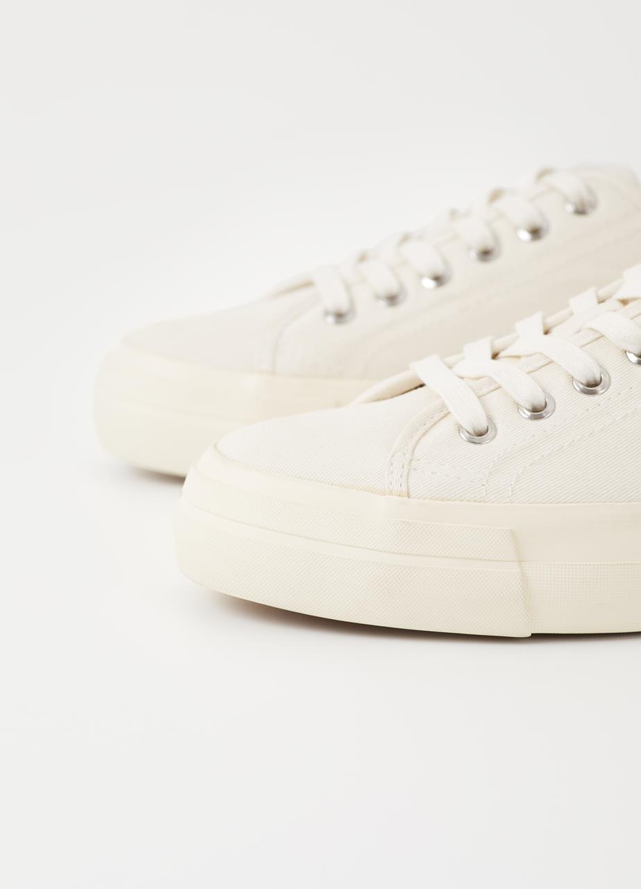 Teddie w Cream White Textile Sneakers