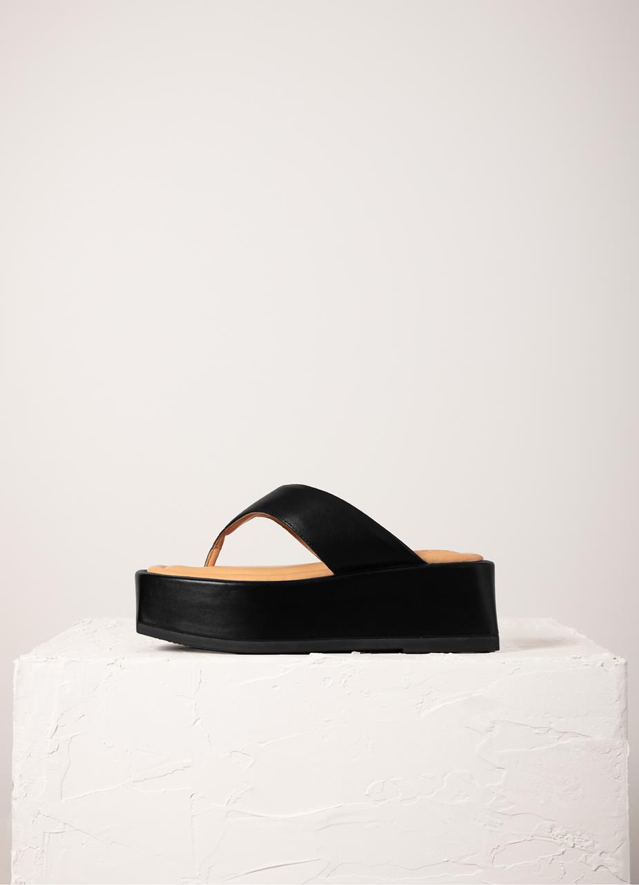 Juno sandaler Sort læder