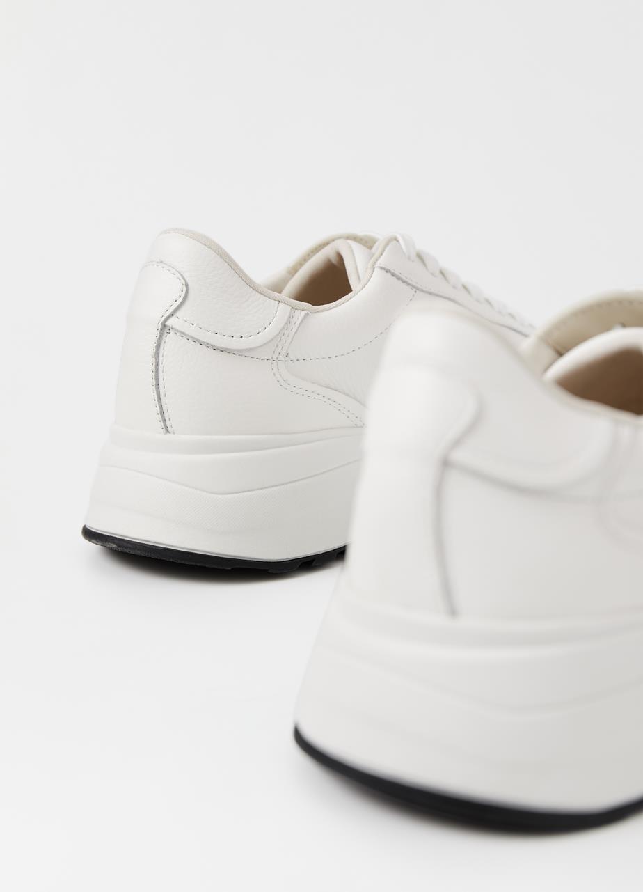 Janessa White Cow Leather Sneakers