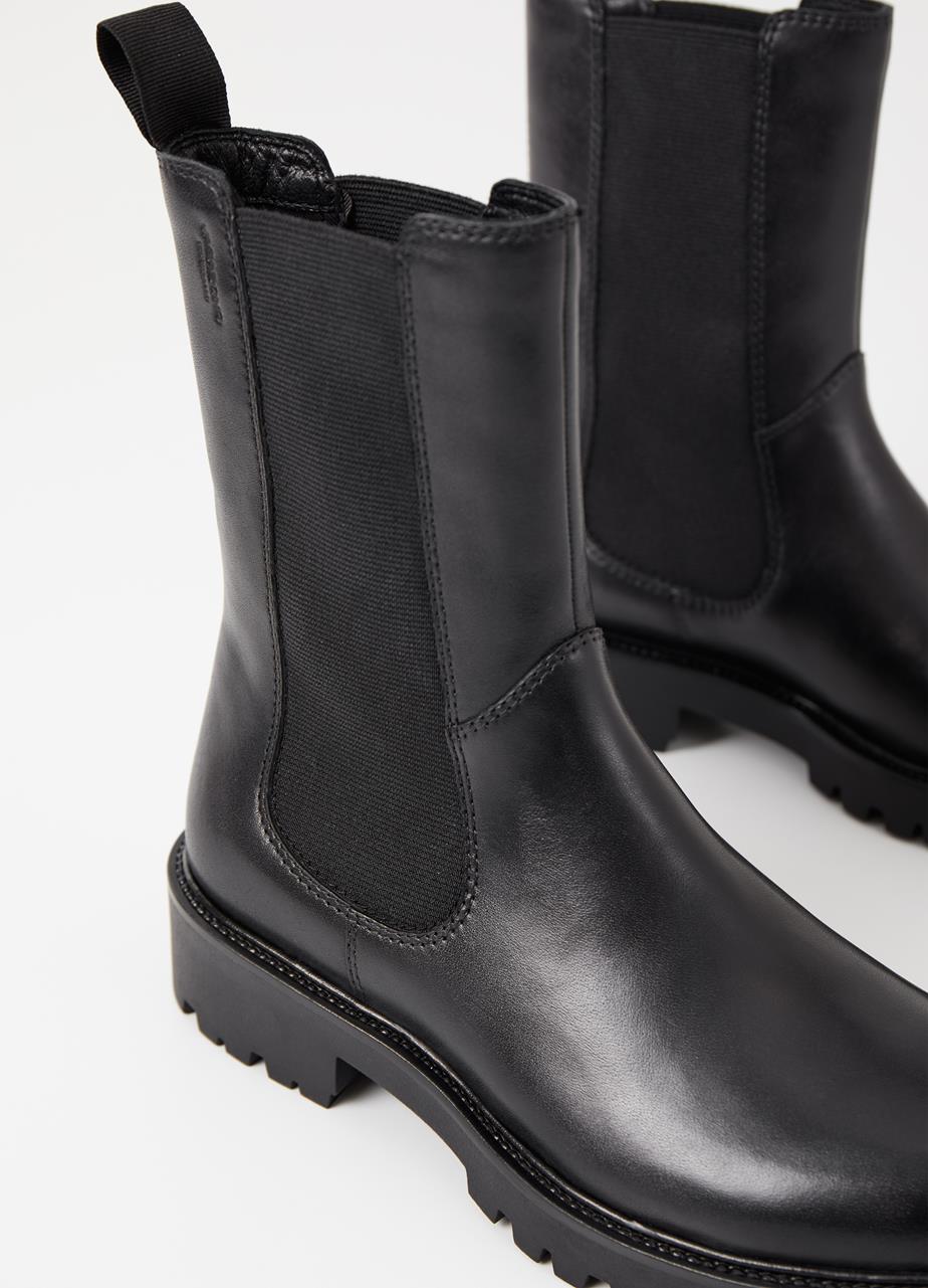 Kenova Black Cow Leather Boots