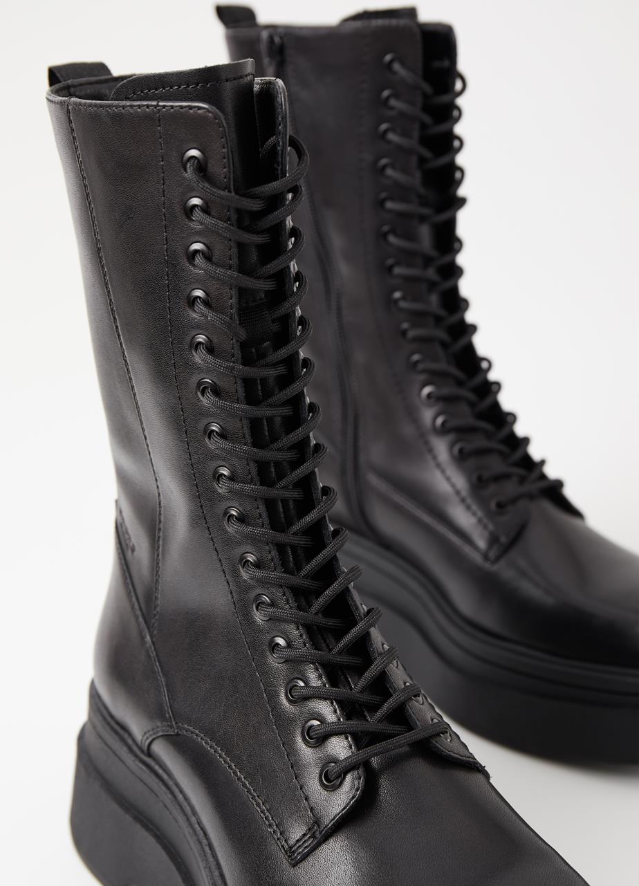 Carla Black Cow Leather Boots