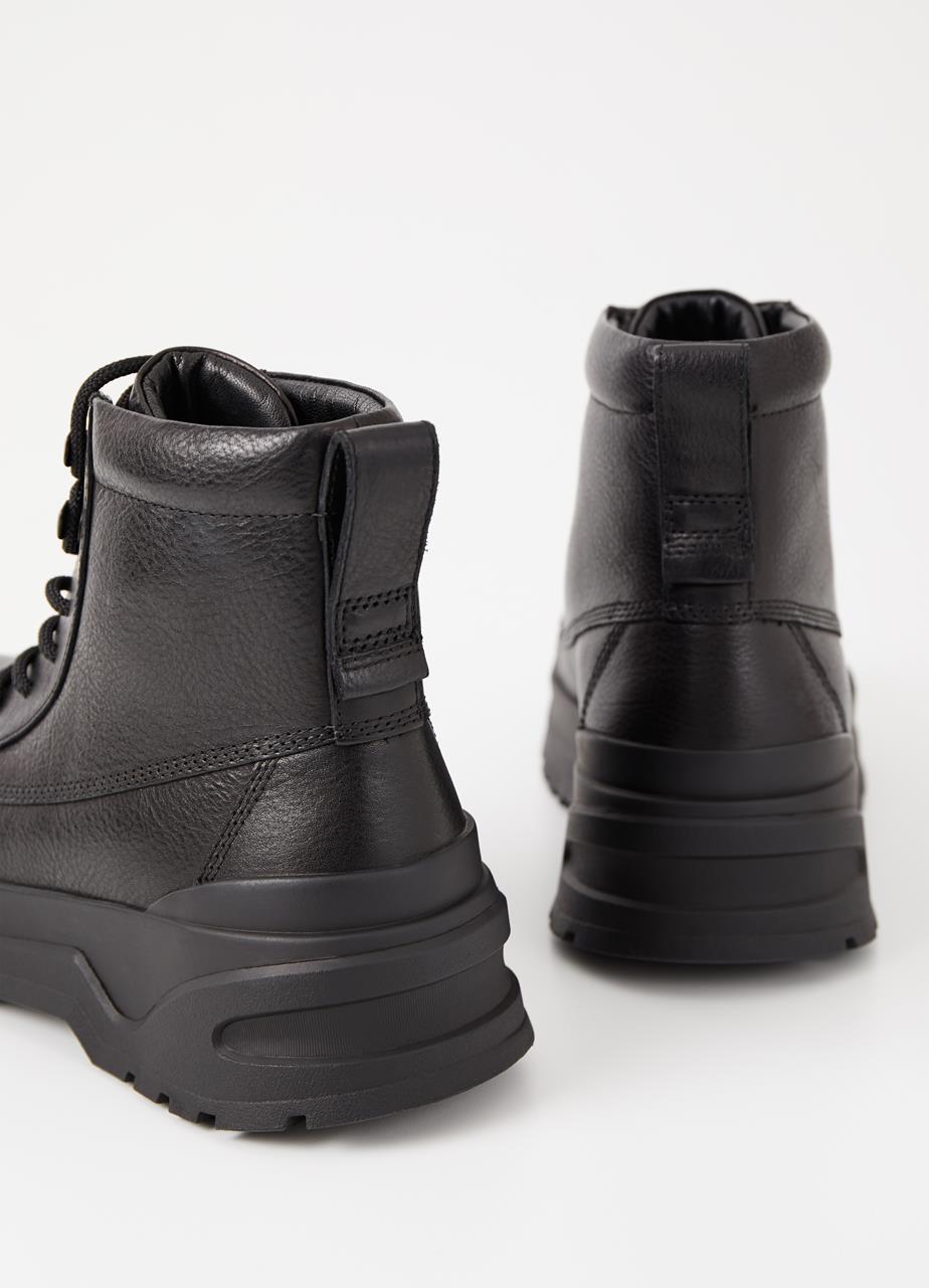 Isac Black Cow Leather Boots
