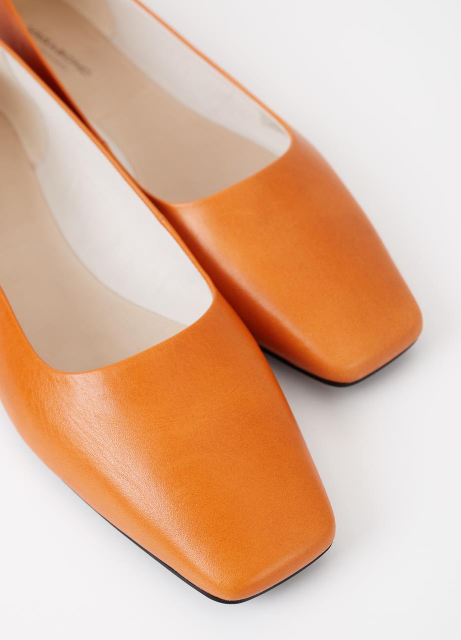 Delia Orange leather