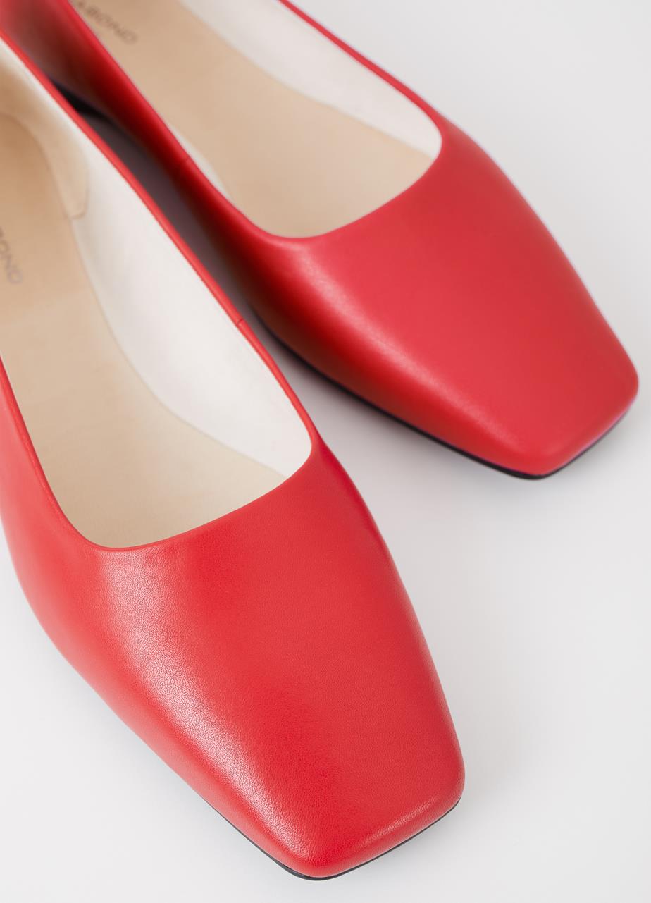 Delia Red Cow Leather Shoes