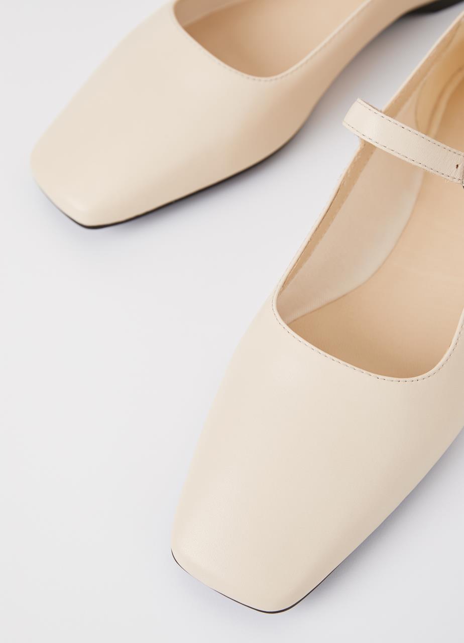 Delia Off White Cow Leather Shoes