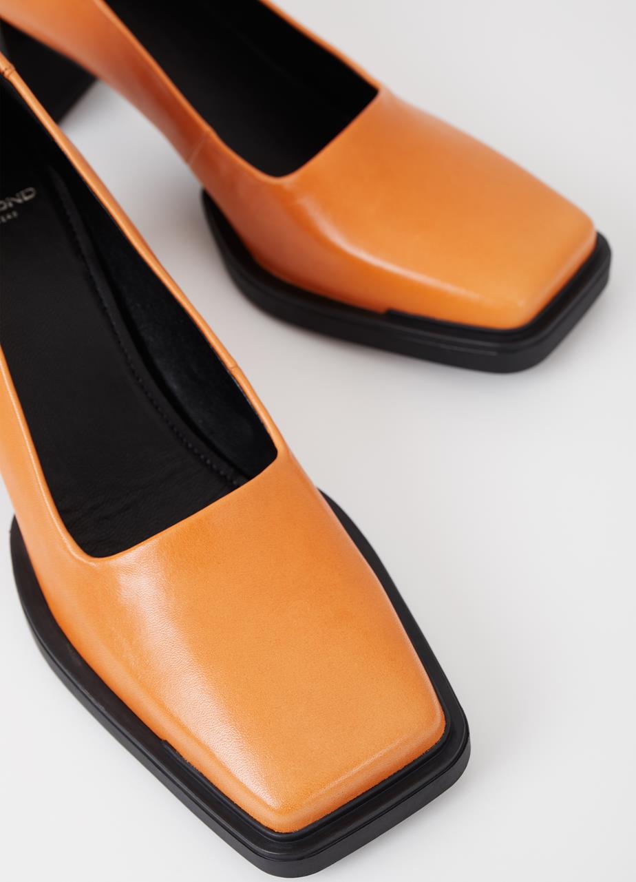 Edwina Orange läder