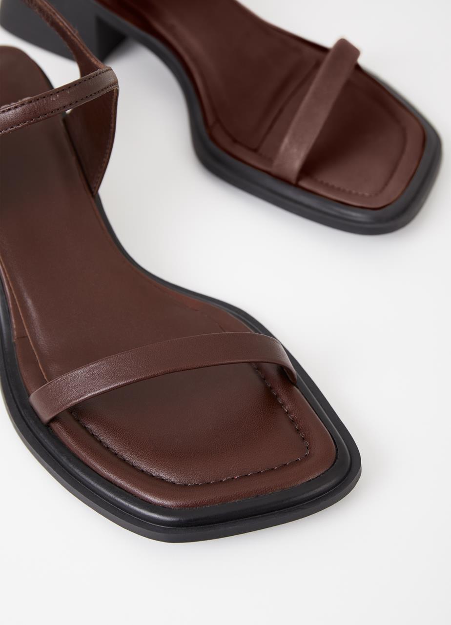 Ines Chestnut Cow Leather Sandals
