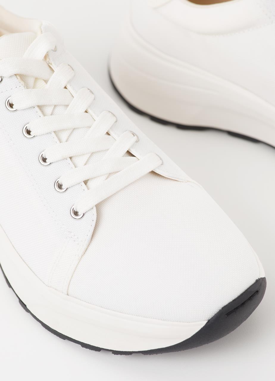 Janessa White Textile Sneakers