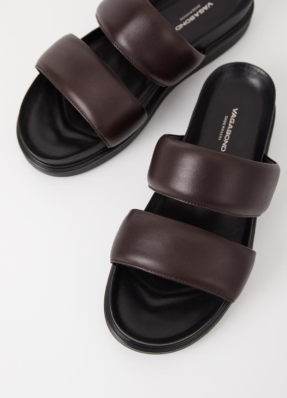 Erin Chocolate Cow Leather Sandals