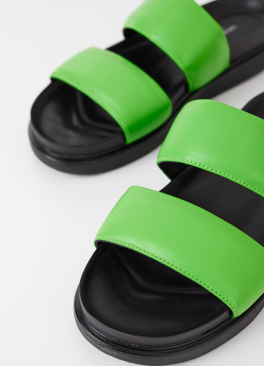 Erin Electric Green Cow Leather Sandals