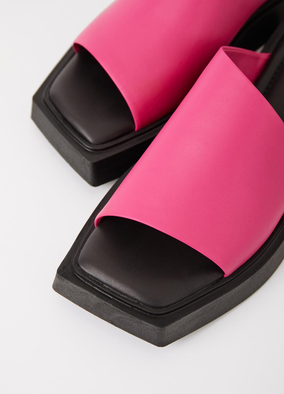Evy Hyper Pink Läder Sandaler